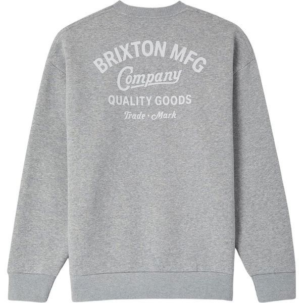 2026 Brixton Mens Straton Crew Sweatshirt 23049 - Heather Grey